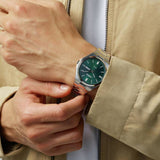 Lorus dark green dial stainless steel bracelet watch (British brand)