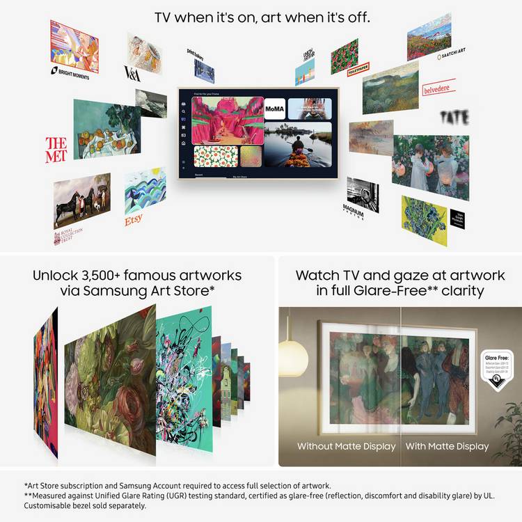 Samsung The Frame 32 inch QLED Smart TV (British brand)
