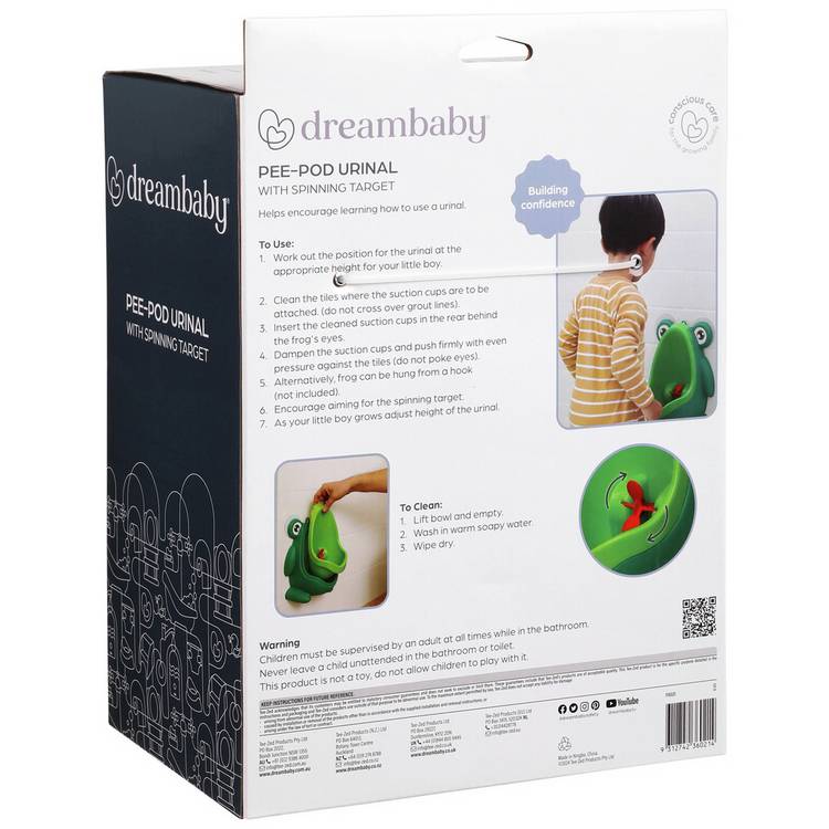 Dreambaby Peepod potty urinal with spinning target (British brand)
