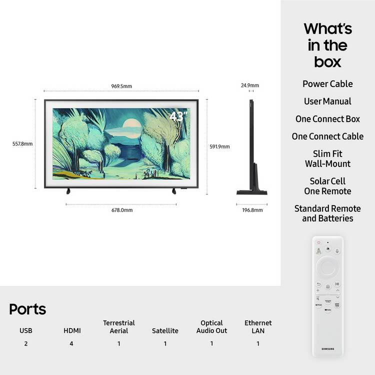 Samsung The Frame 43 inch QLED TV - British product