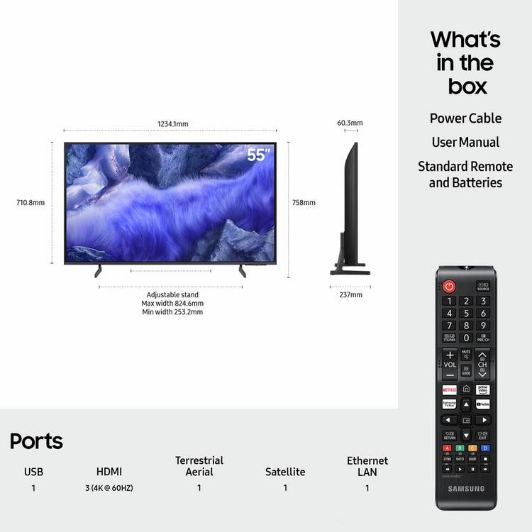 Samsung 55 QLED Smart 4K TV (British brand)