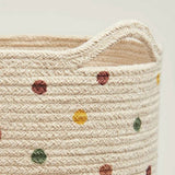 Great Little Trading Company rope storage basket pastel spot 28cm (British brand)
