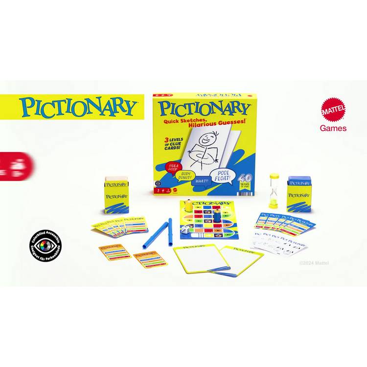 Mattel Pictionary family board game (British brand)