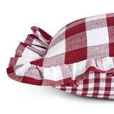 Habitat gingham cushion 50x30cm berry, imported from the UK