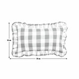 Habitat gingham cushion 50x30cm berry, imported from the UK