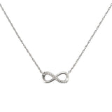Revere sterling silver diamond infinity necklet, UK version