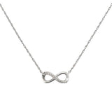 Argos Revere Sterling Silver Diamond Infinity Pendant Necklet 18in- Buy online at McGrocer