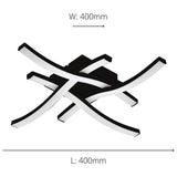 EGLO cross LED flush ceiling light black 40cm, imported from the UK