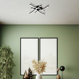 EGLO cross LED flush ceiling light black 40cm, imported from the UK