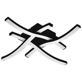 EGLO cross LED flush ceiling light black 40cm, imported from the UK