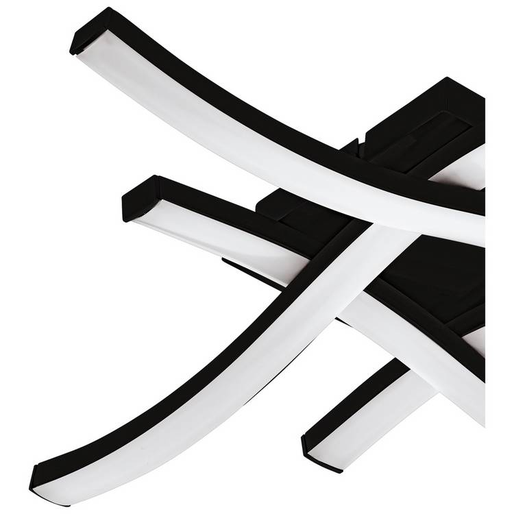 EGLO cross LED flush ceiling light black 40cm, imported from the UK