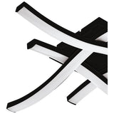 EGLO cross LED flush ceiling light black 40cm, imported from the UK