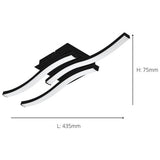 EGLO Wave ceiling light black 11cm - British product