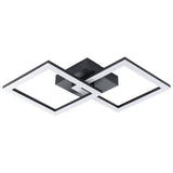 EGLO LED flush ceiling light black 31cm - British product