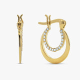 Argos Revere Gold Plated Silver Double Look Creoles Earrings- Buy online at McGrocer