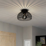 Argos EGLO Mogano 3 Steel Flush Ceiling Light - Black- Buy online at McGrocer