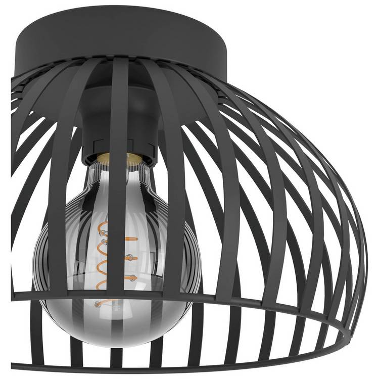 EGLO Mogano flush ceiling light black, UK version