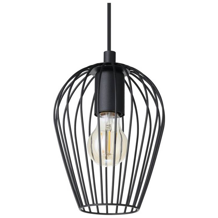 EGLO Newtown three-light pendant light in black, imported from the UK