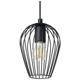 EGLO Newtown three-light pendant light in black, imported from the UK