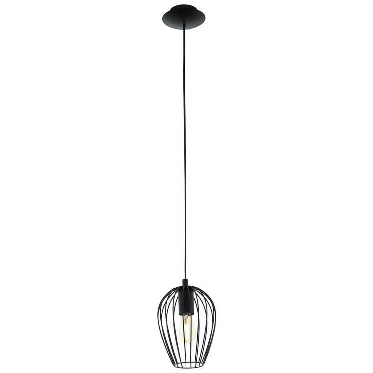 EGLO Newtown pendant light black steel adjustable drop - British product