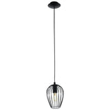 EGLO Newtown pendant light black steel adjustable drop - British product