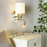 EGLO white wall light with reading light 38cm, imported from the UK