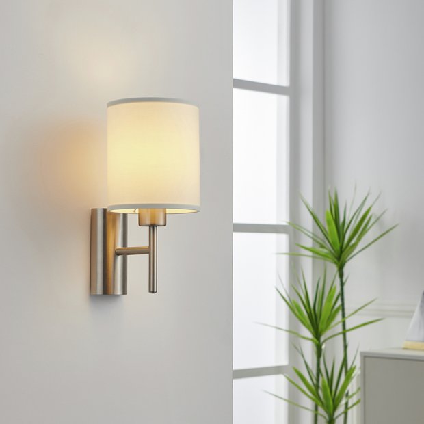 EGLO Pasteri steel wall light white 30.5cm - British product