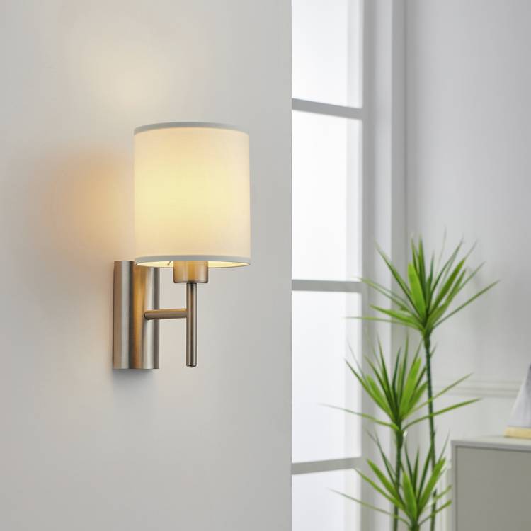 EGLO Pasteri steel wall light white 30.5cm - British product