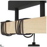 EGLO Townshend 3-light pendant black - British product