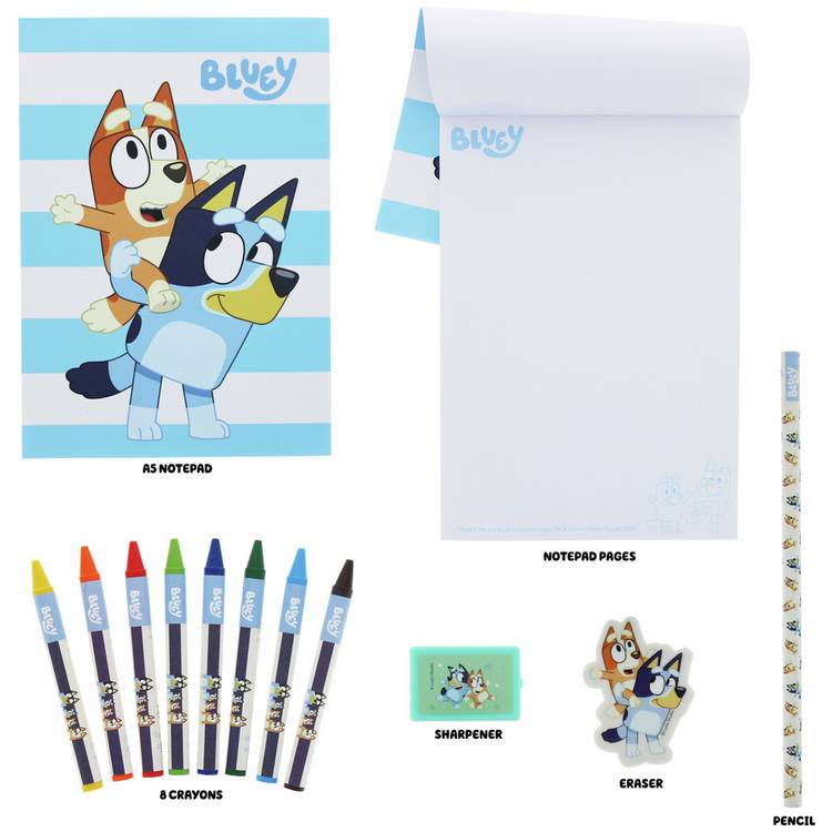 Bluey large art colouring set, imported from the UK