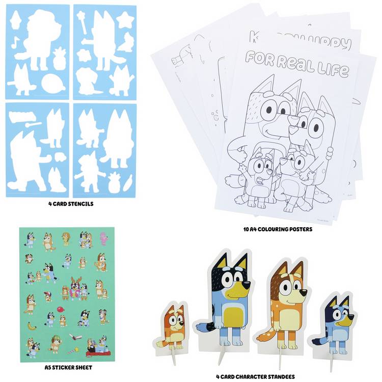Bluey large art colouring set, imported from the UK
