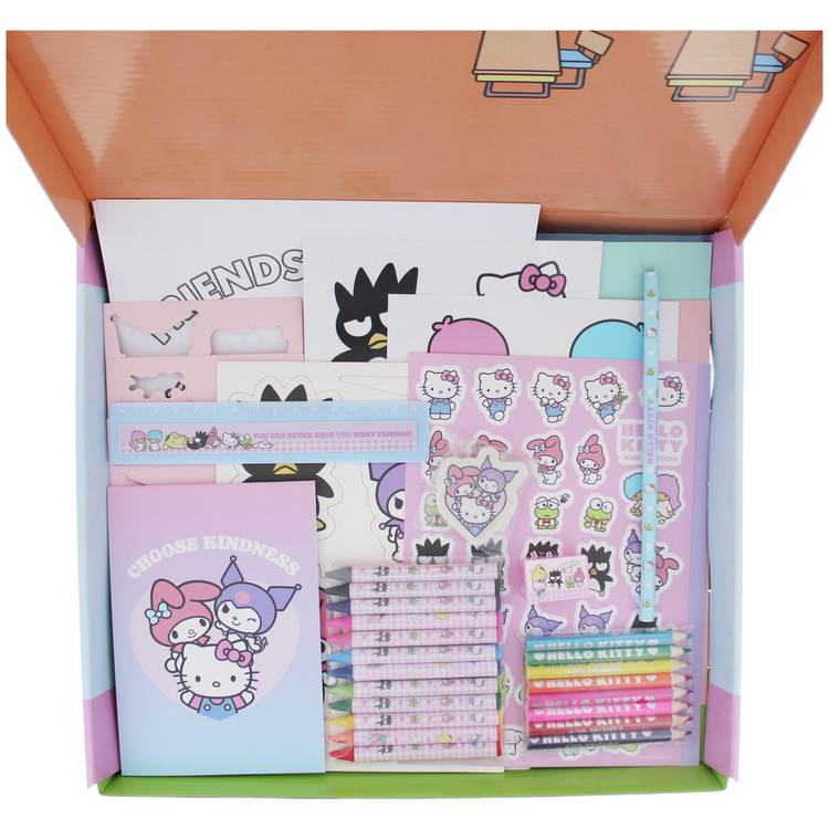 Hello Kitty large art colouring set with sheets and notepad - British product
