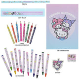Hello Kitty large art colouring set with sheets and notepad - British product