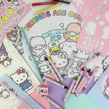 Hello Kitty large art colouring set with sheets and notepad - British product