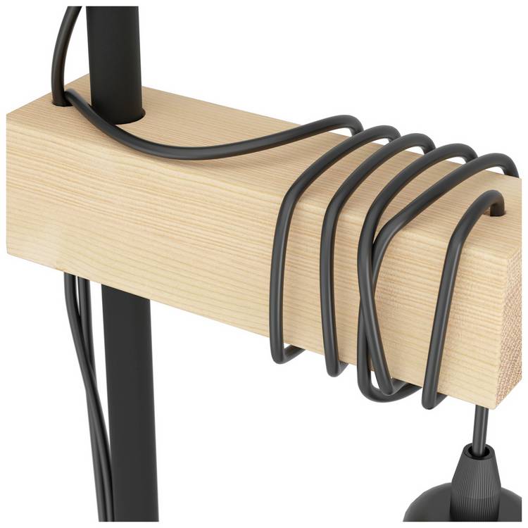EGLO 3-light black wooden ceiling light - (British brand)