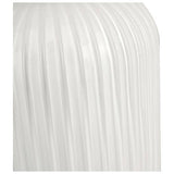 Pacific Alessia ribbed glass pendant light white gold - British product
