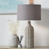 Pacific Anika rattan bottle lamp grey - British brand