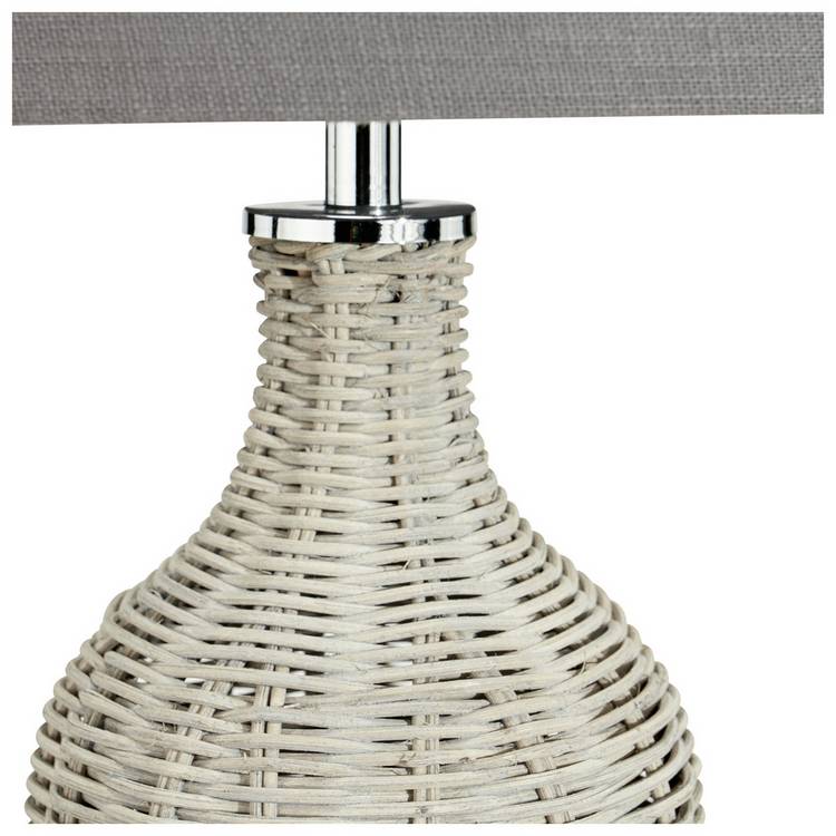 Pacific Anika rattan bottle lamp grey - British brand