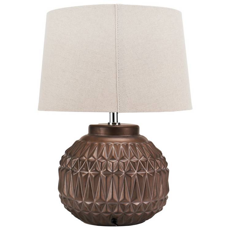 Pacific Anneli ceramic table lamp bronze Aztec (British brand)