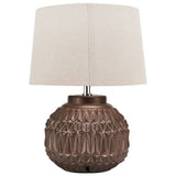 Pacific Anneli ceramic table lamp bronze Aztec (British brand)