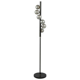 Pacific Blair black smoke glass ball floor lamp - British product
