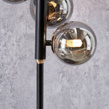 Pacific Blair black smoke glass ball floor lamp - British product
