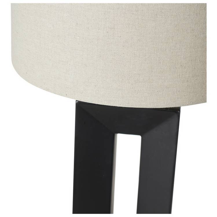 Pacific ceramic tall table lamp black and cream (British brand)