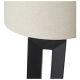 Pacific ceramic tall table lamp black and cream (British brand)