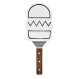 Home stainless steel burger flipper with walnut handle - British product