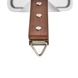 Home stainless steel burger flipper with walnut handle - British product