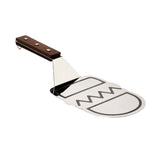 Home stainless steel burger flipper with walnut handle - British product