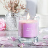Wax Lyrical Pink Peony candle singlewick 9.5cm (British brand)