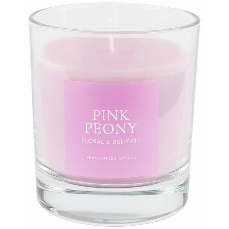 Wax Lyrical Pink Peony candle singlewick 9.5cm (British brand)