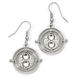 Harry Potter Time Turner drop earrings silver tone - British product